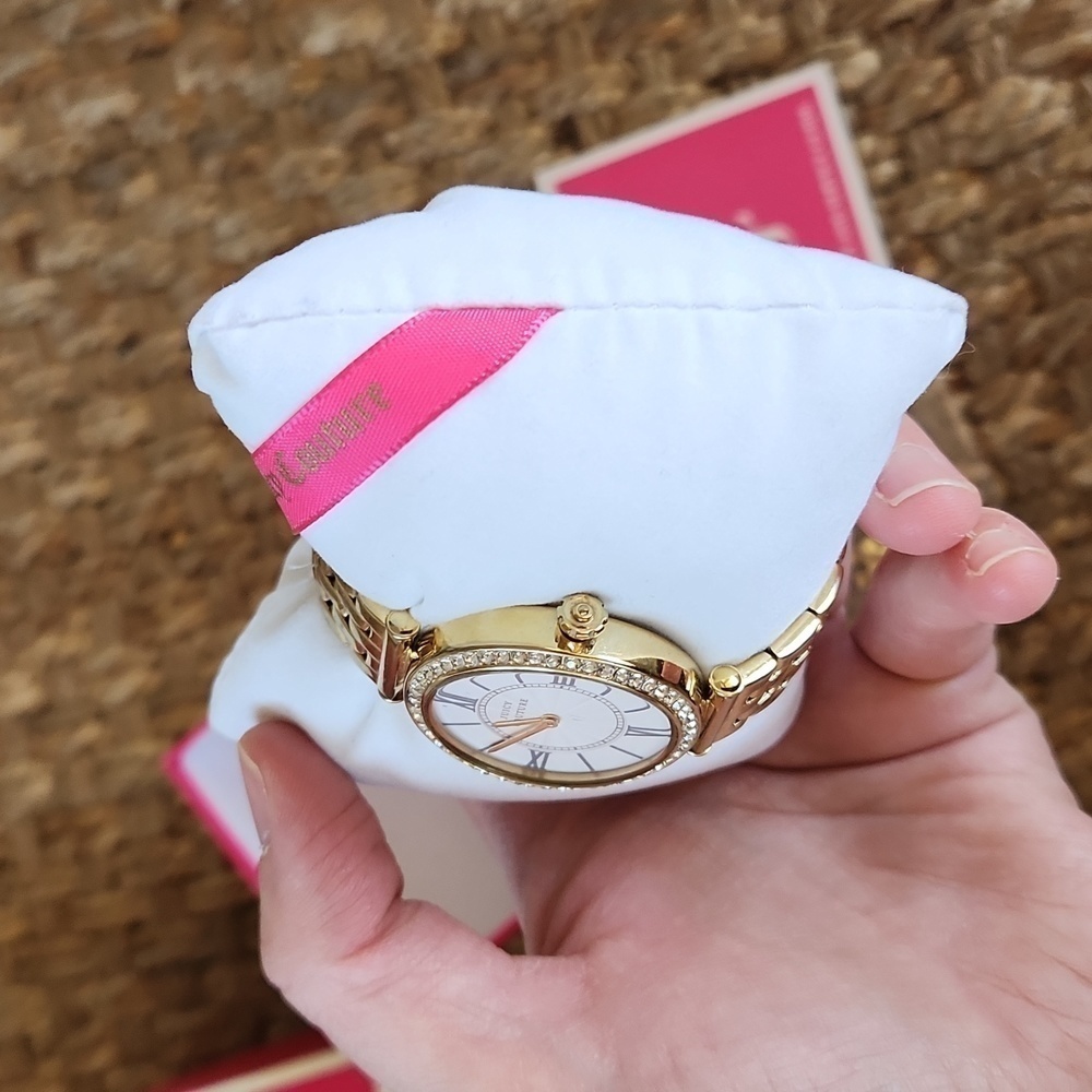 ✨️NWT JUICY COUTURE Gold Diamond lined Watch - Picture 14 of 17